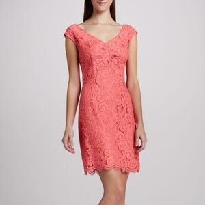 NWT Lilly Pulitzer Rosaline Coral Lace Sleeveless Dress